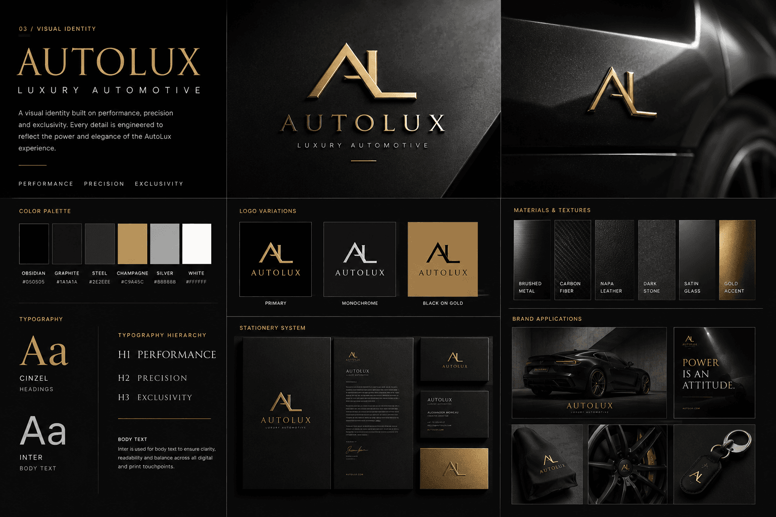 AutoLux visual identity system