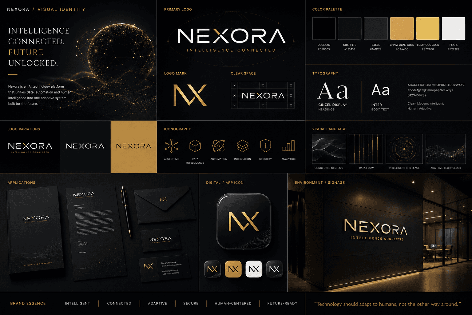 Nexora visual identity system